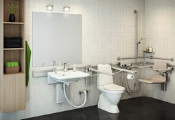 Pressalit Plus toalettstøtter m/høyde- og sideregulering